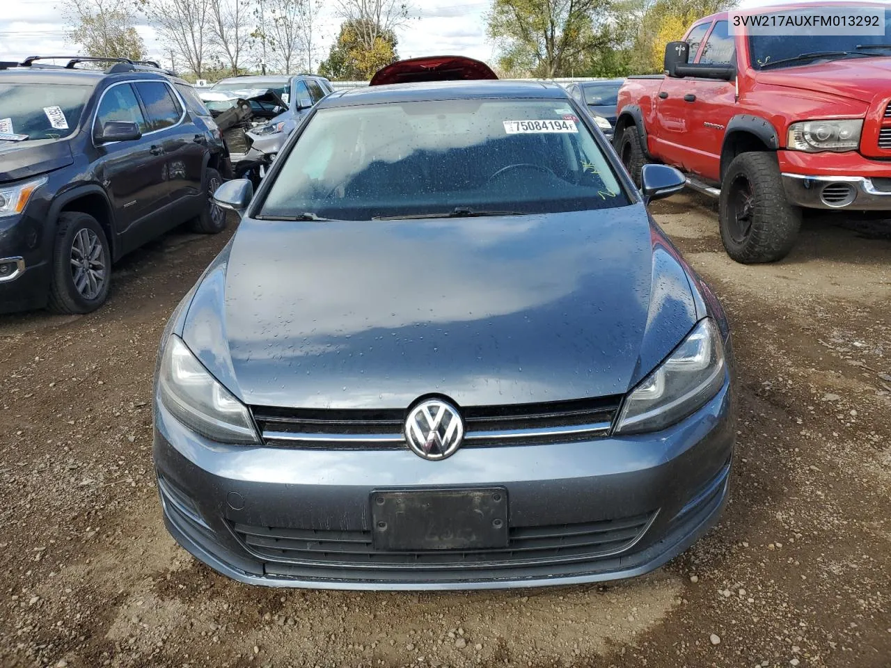 2015 Volkswagen Golf VIN: 3VW217AUXFM013292 Lot: 75084194