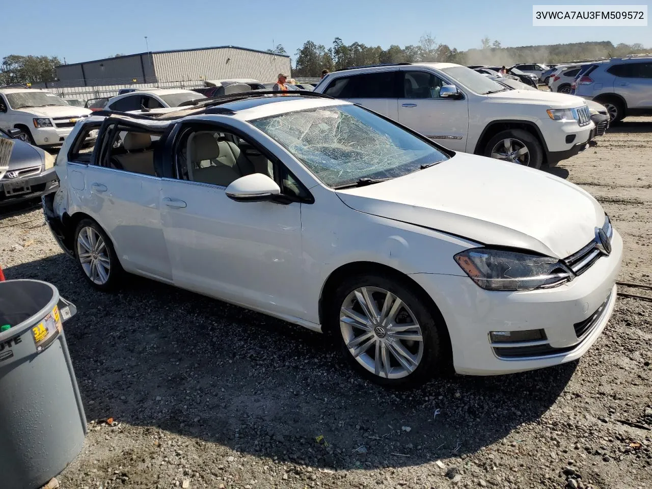 2015 Volkswagen Golf Sportwagen Tdi S VIN: 3VWCA7AU3FM509572 Lot: 75625414