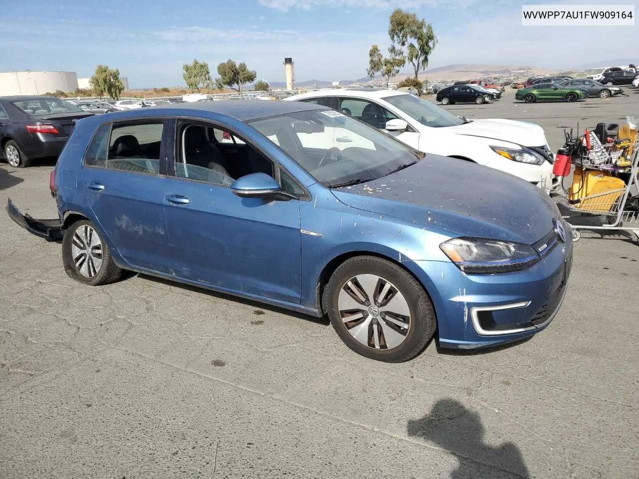 2015 Volkswagen E-Golf Sel Premium VIN: WVWPP7AU1FW909164 Lot: 77002604