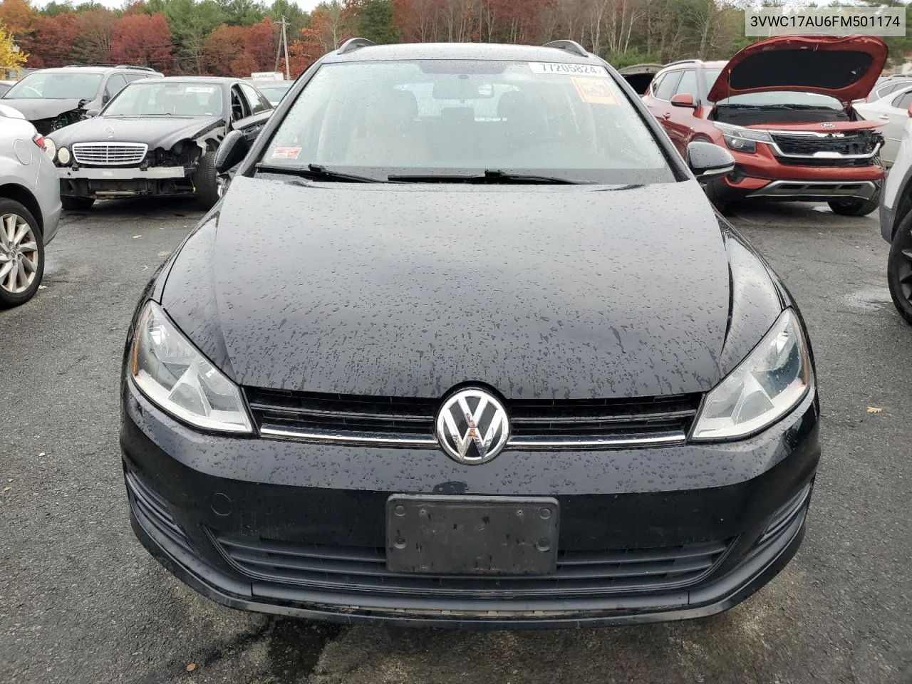 2015 Volkswagen Golf Sportwagen S VIN: 3VWC17AU6FM501174 Lot: 77205824