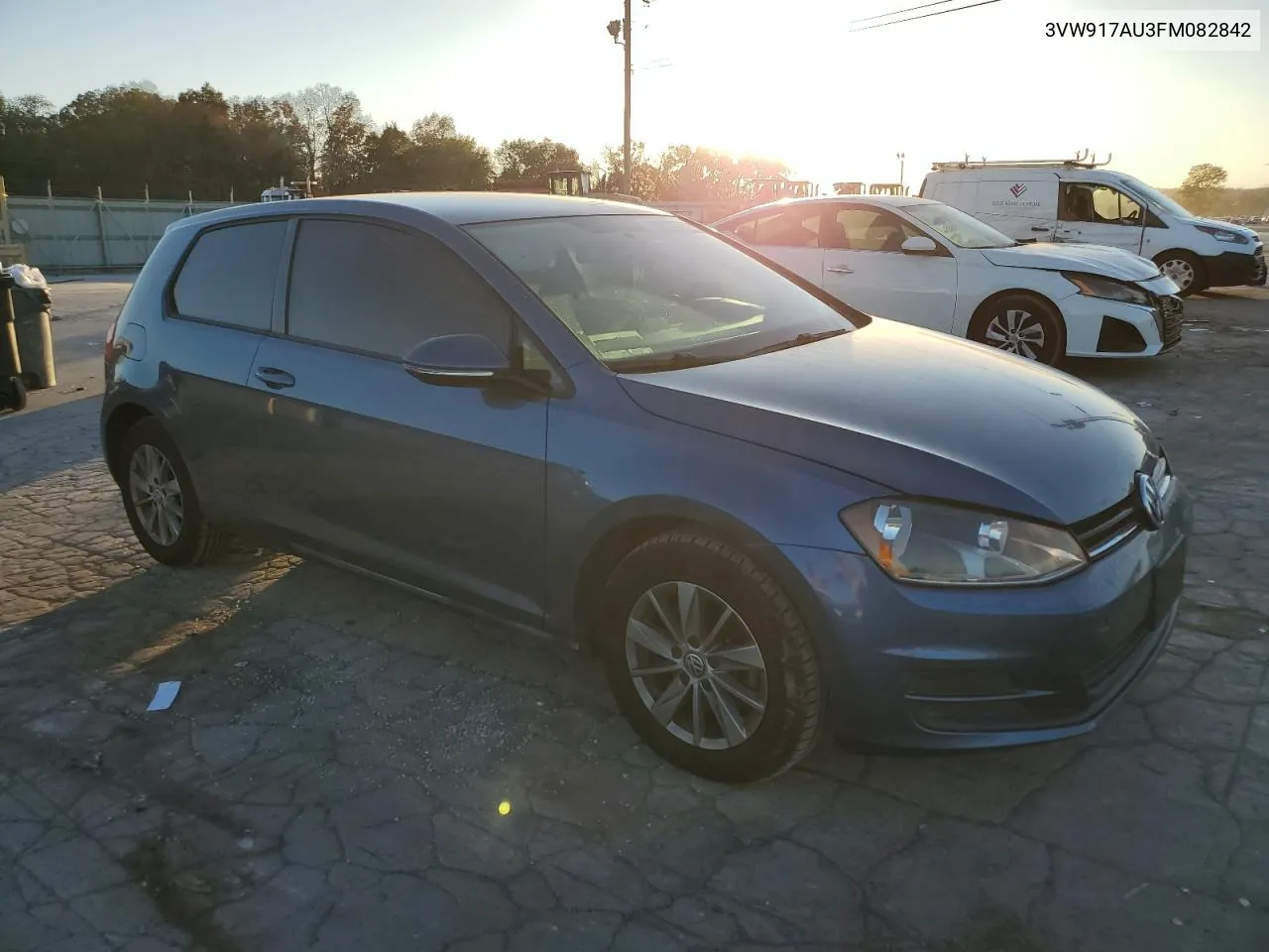 2015 Volkswagen Golf VIN: 3VW917AU3FM082842 Lot: 77837874