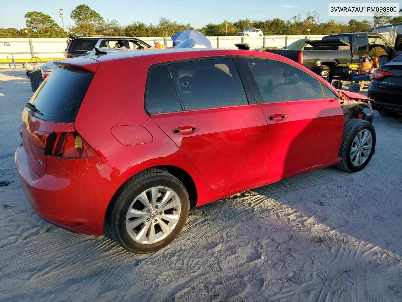 2015 Volkswagen Golf Tdi VIN: 3VWRA7AU1FM098800 Lot: 77913724