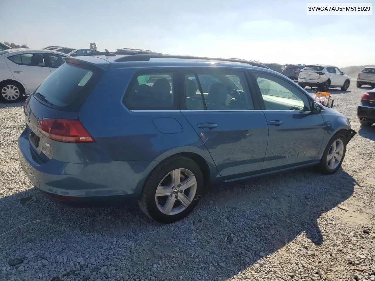 2015 Volkswagen Golf Sportwagen Tdi S VIN: 3VWCA7AU5FM518029 Lot: 78221884