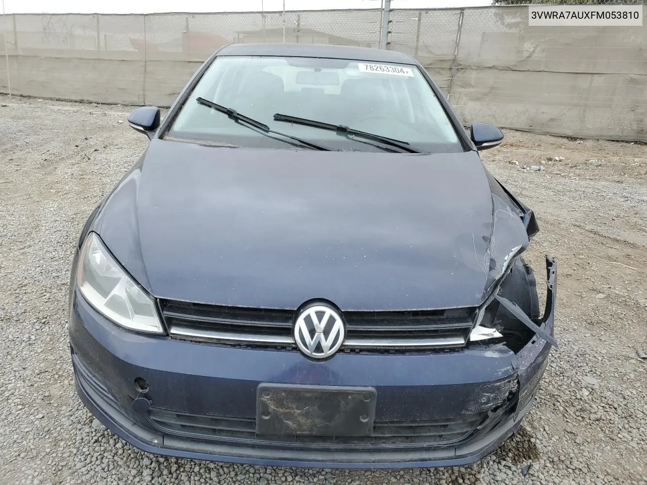 2015 Volkswagen Golf Tdi VIN: 3VWRA7AUXFM053810 Lot: 78263304