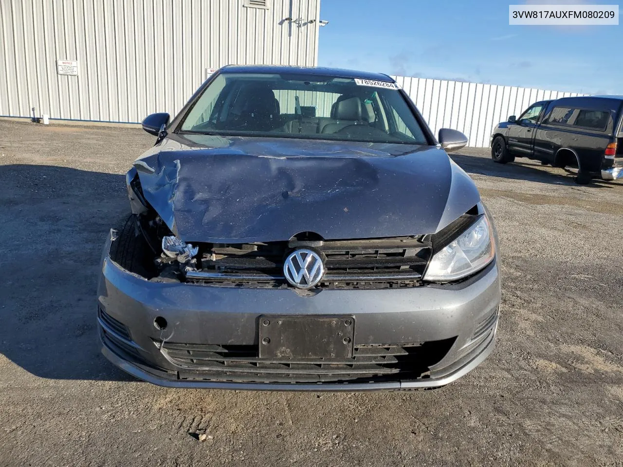 2015 Volkswagen Golf VIN: 3VW817AUXFM080209 Lot: 78526284