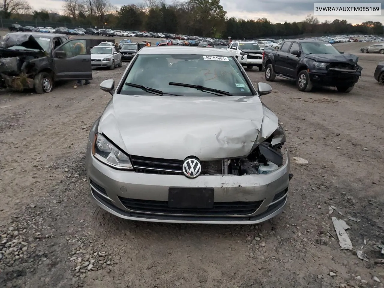 2015 Volkswagen Golf Tdi VIN: 3VWRA7AUXFM085169 Lot: 80701064