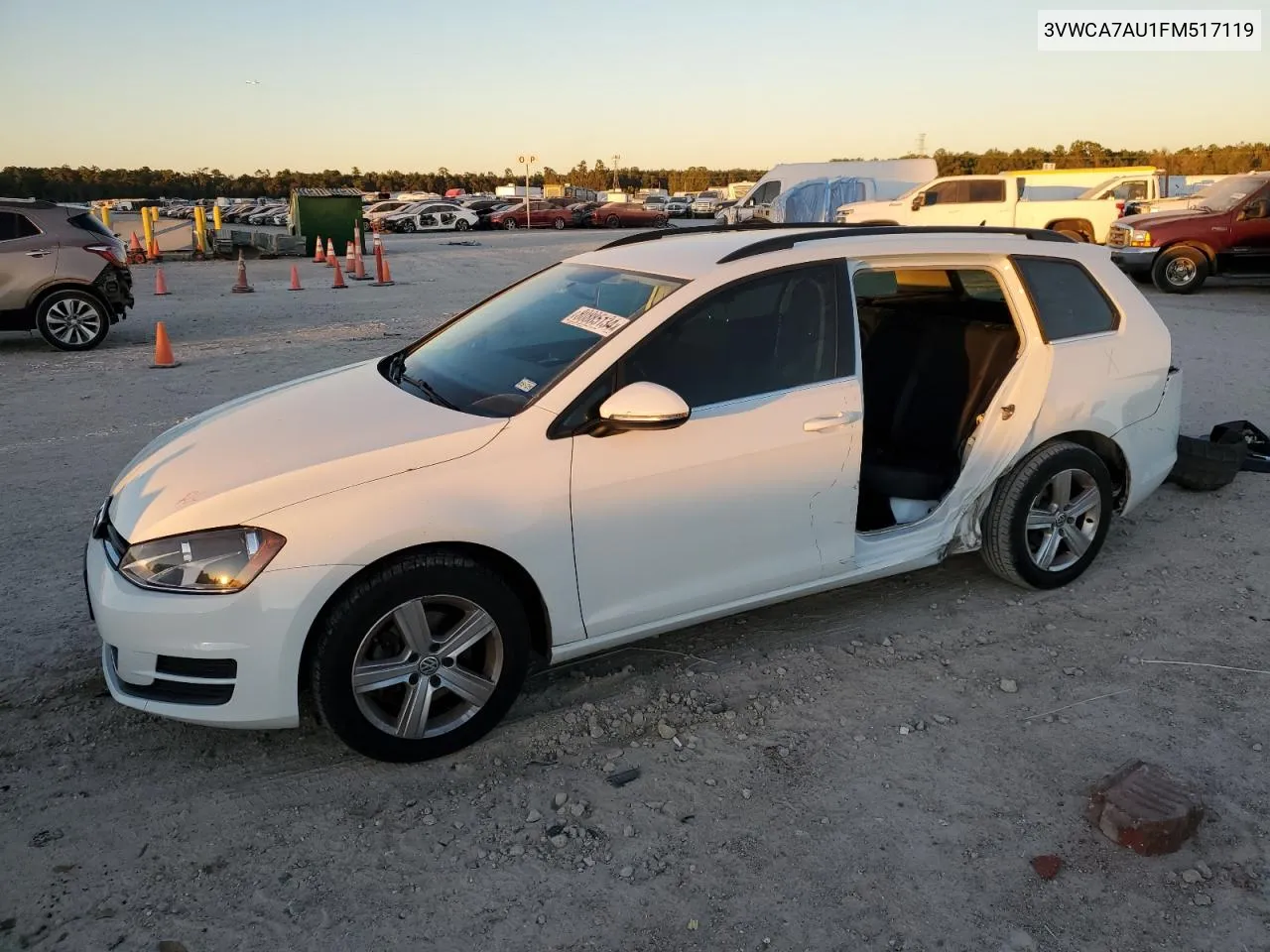 2015 Volkswagen Golf Sportwagen Tdi S VIN: 3VWCA7AU1FM517119 Lot: 80885134