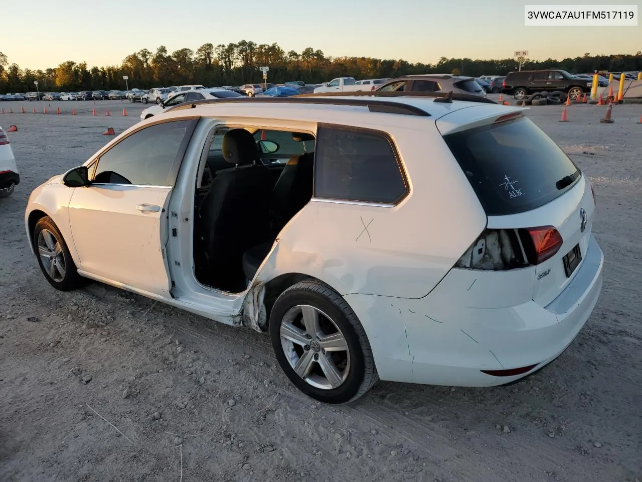 2015 Volkswagen Golf Sportwagen Tdi S VIN: 3VWCA7AU1FM517119 Lot: 80885134