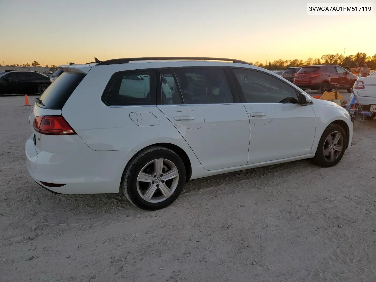 2015 Volkswagen Golf Sportwagen Tdi S VIN: 3VWCA7AU1FM517119 Lot: 80885134