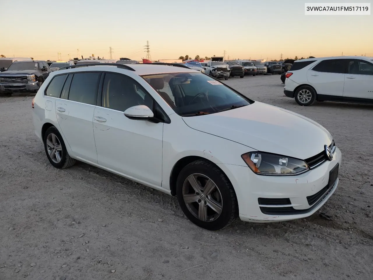 2015 Volkswagen Golf Sportwagen Tdi S VIN: 3VWCA7AU1FM517119 Lot: 80885134