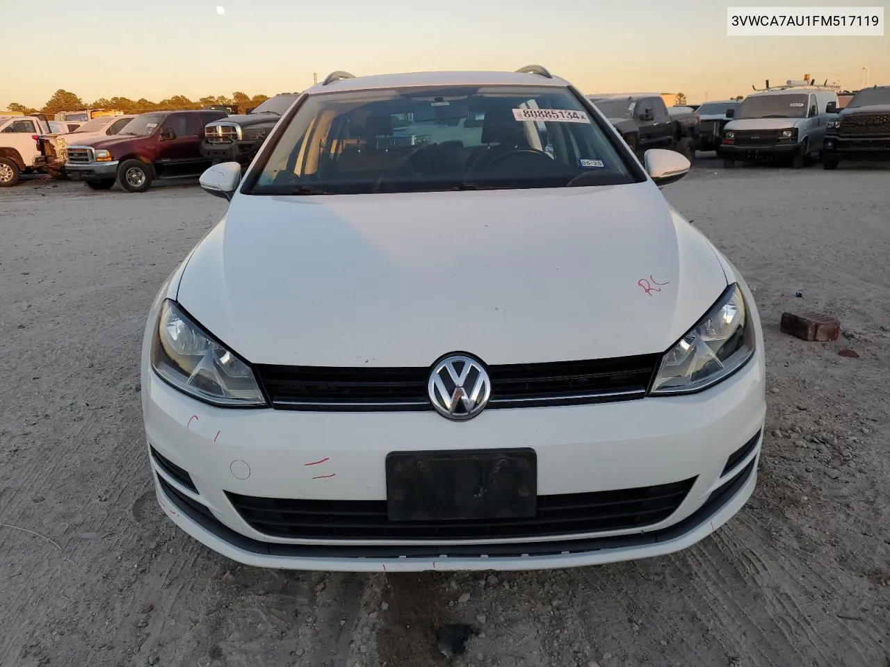 2015 Volkswagen Golf Sportwagen Tdi S VIN: 3VWCA7AU1FM517119 Lot: 80885134