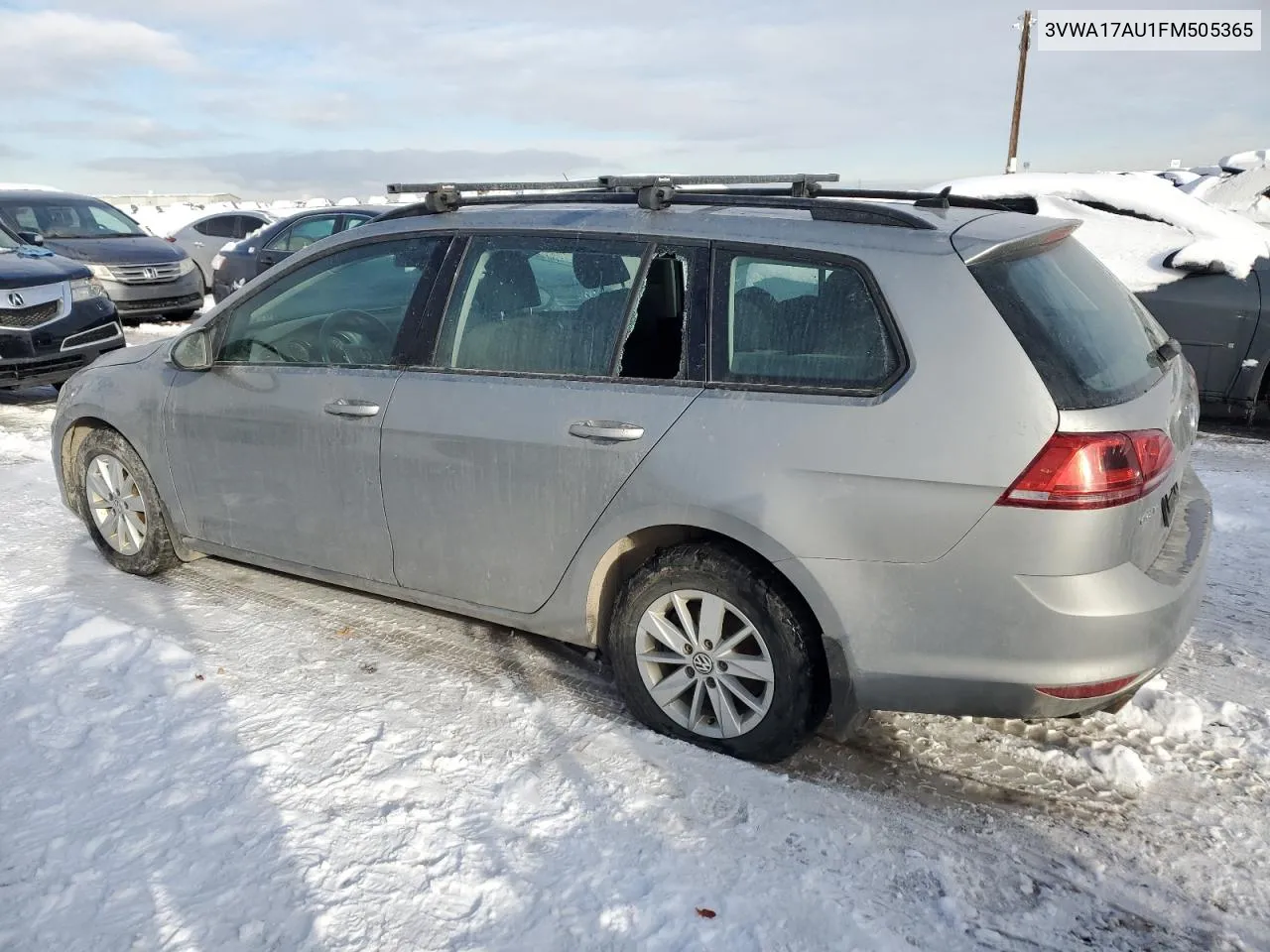 2015 Volkswagen Golf Sportwagen S VIN: 3VWA17AU1FM505365 Lot: 81634734