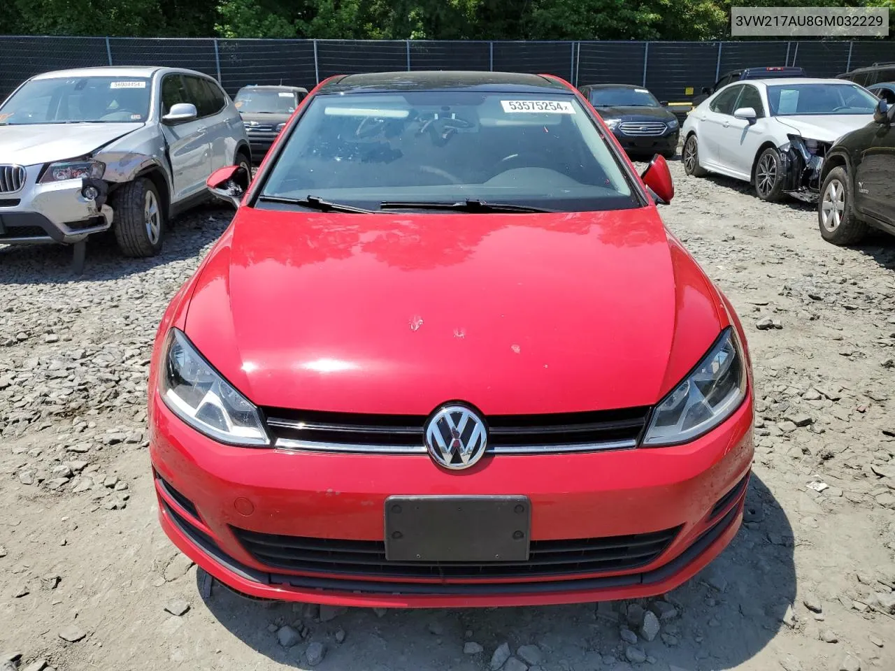 2016 Volkswagen Golf S/Se VIN: 3VW217AU8GM032229 Lot: 53575254