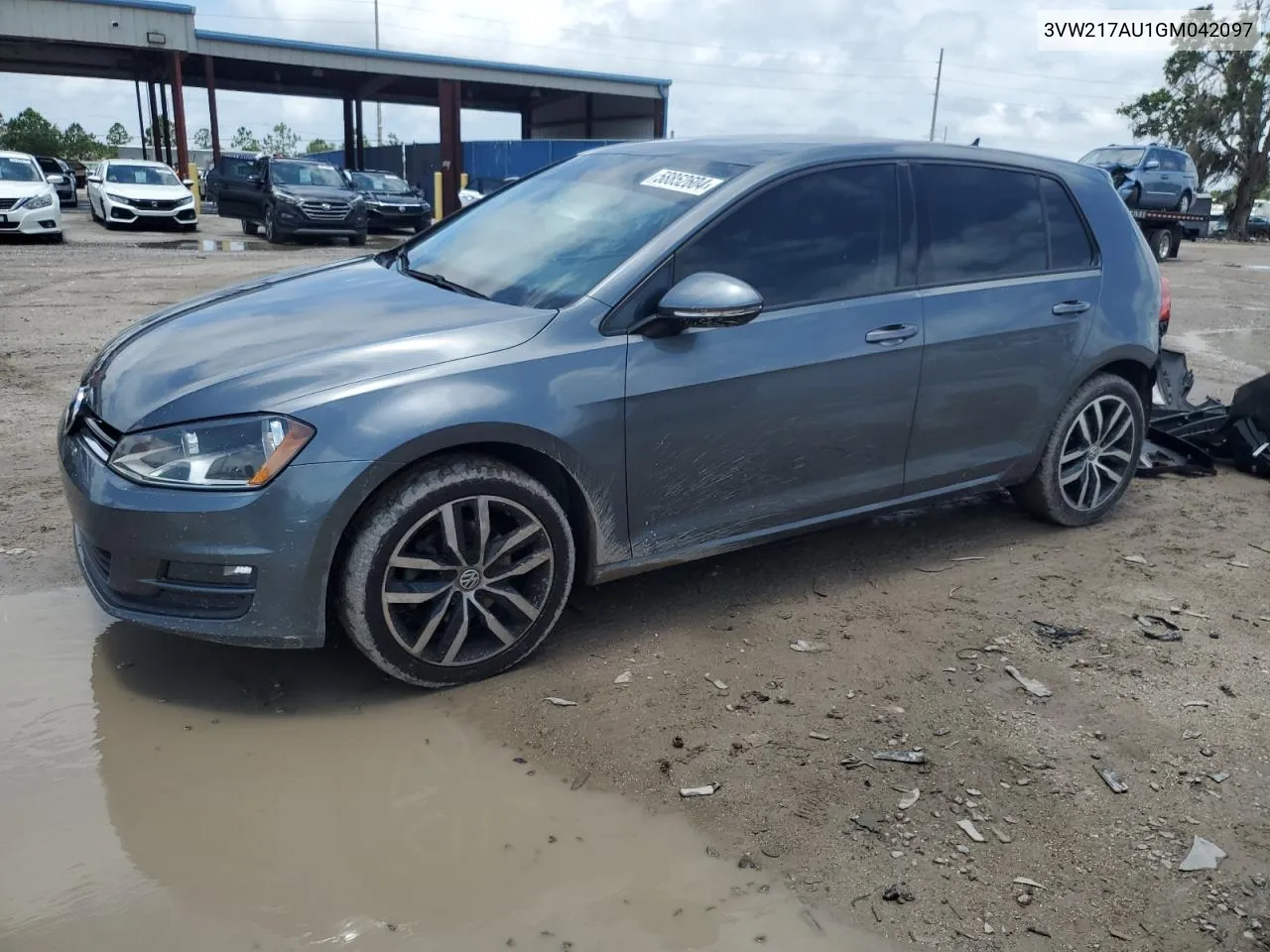 2016 Volkswagen Golf S/Se VIN: 3VW217AU1GM042097 Lot: 58852604