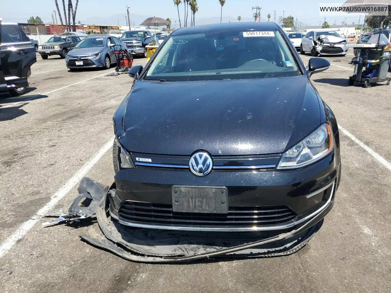 2016 Volkswagen E-Golf Se VIN: WVWKP7AU5GW916887 Lot: 59017344