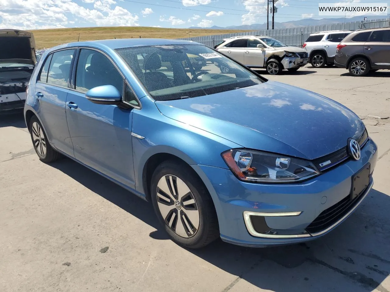 2016 Volkswagen E-Golf Se VIN: WVWKP7AUXGW915167 Lot: 66957204