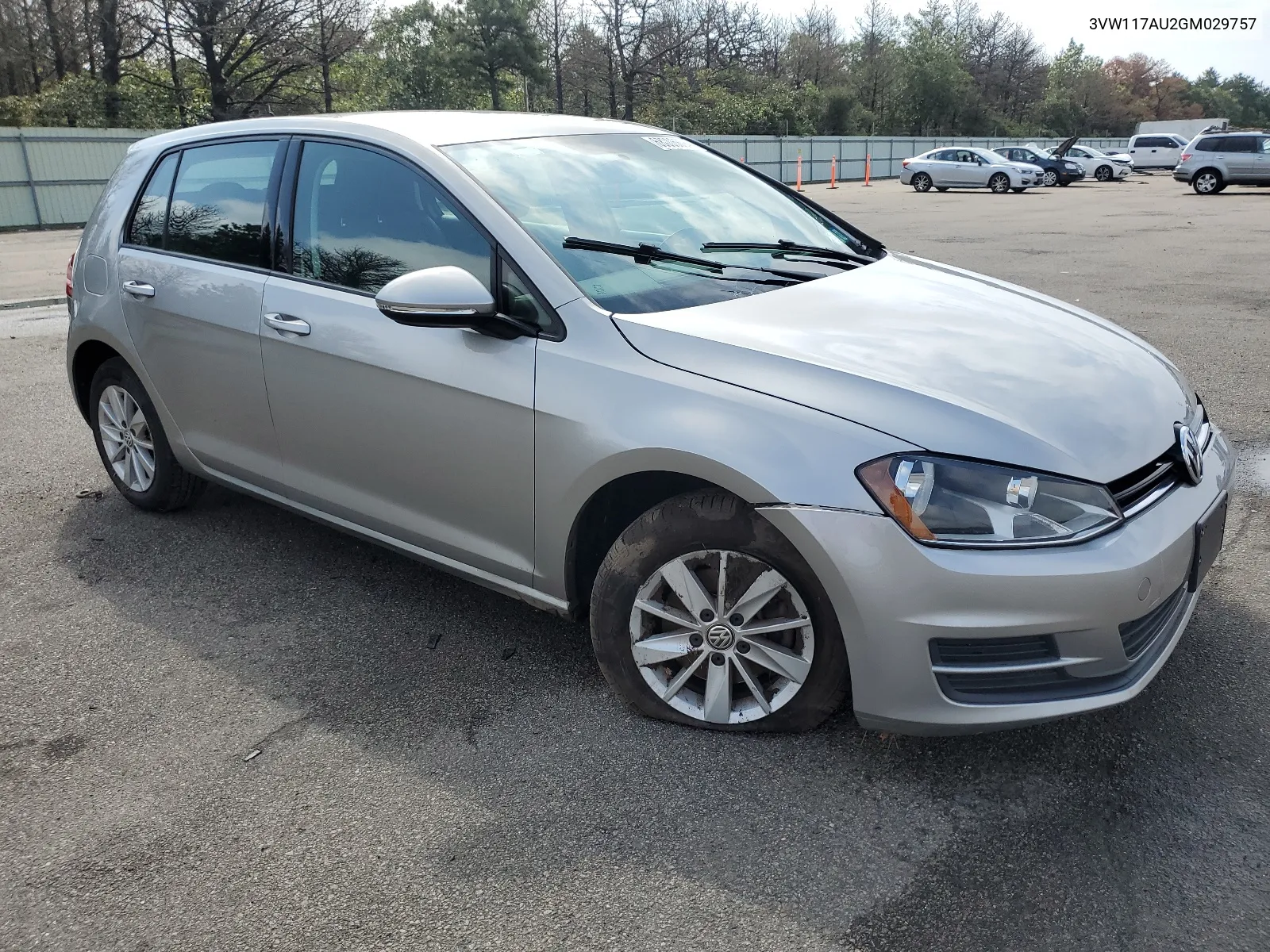 2016 Volkswagen Golf S VIN: 3VW117AU2GM029757 Lot: 68006694