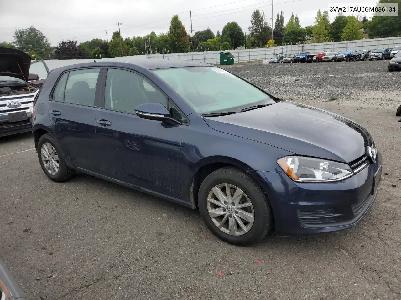 2016 Volkswagen Golf S/Se VIN: 3VW217AU6GM036134 Lot: 70305854