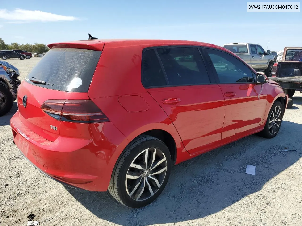 2016 Volkswagen Golf S/Se VIN: 3VW217AU3GM047012 Lot: 71888934