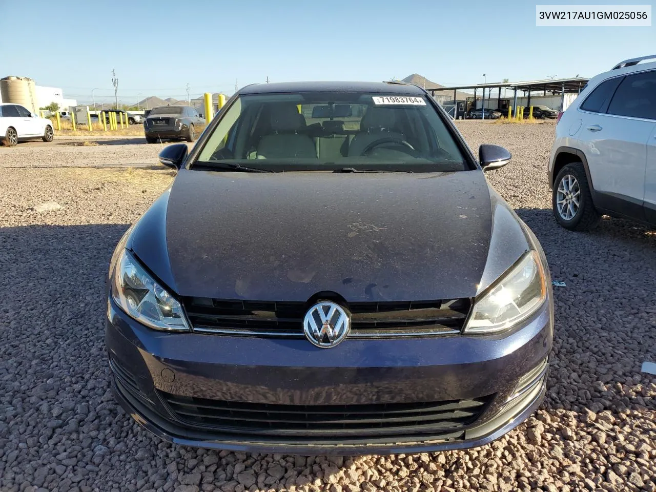 2016 Volkswagen Golf S/Se VIN: 3VW217AU1GM025056 Lot: 71983764