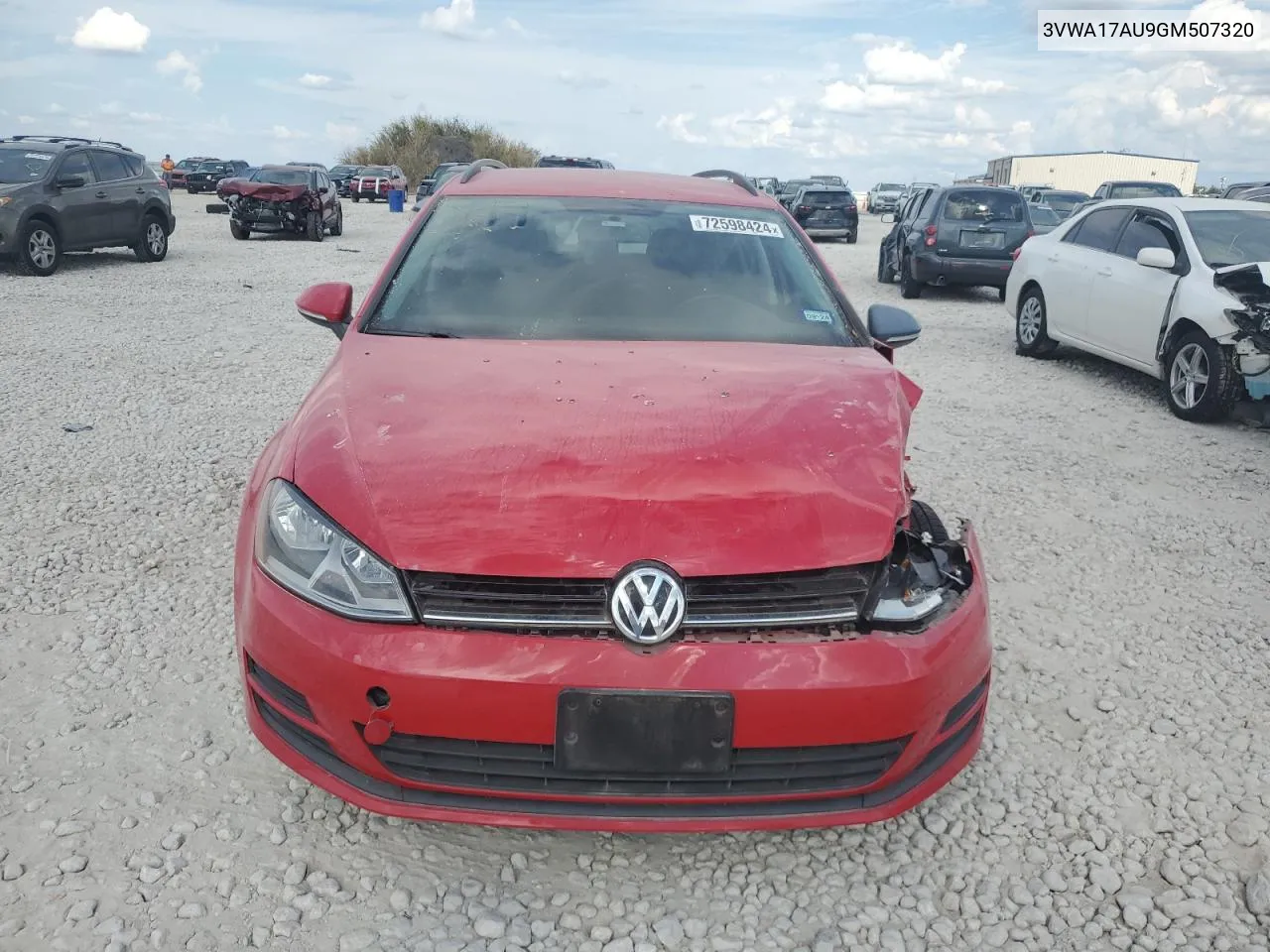 2016 Volkswagen Golf Sportwagen S VIN: 3VWA17AU9GM507320 Lot: 72598424