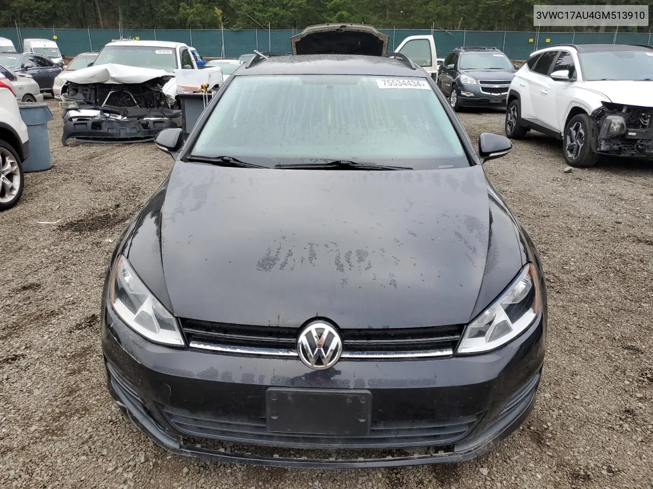 2016 Volkswagen Golf Sportwagen S VIN: 3VWC17AU4GM513910 Lot: 75534434