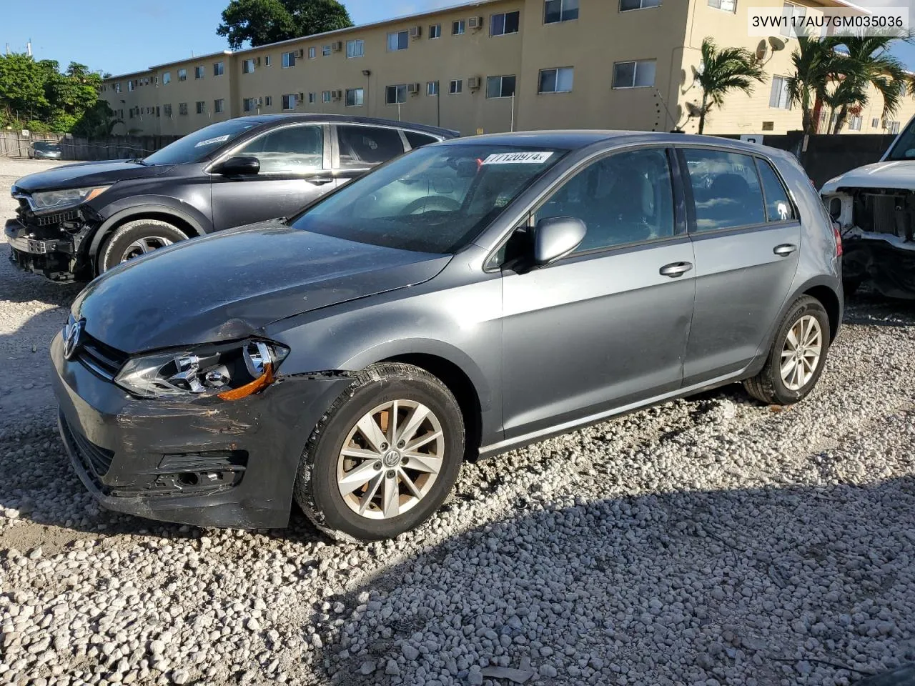 2016 Volkswagen Golf S VIN: 3VW117AU7GM035036 Lot: 77120974