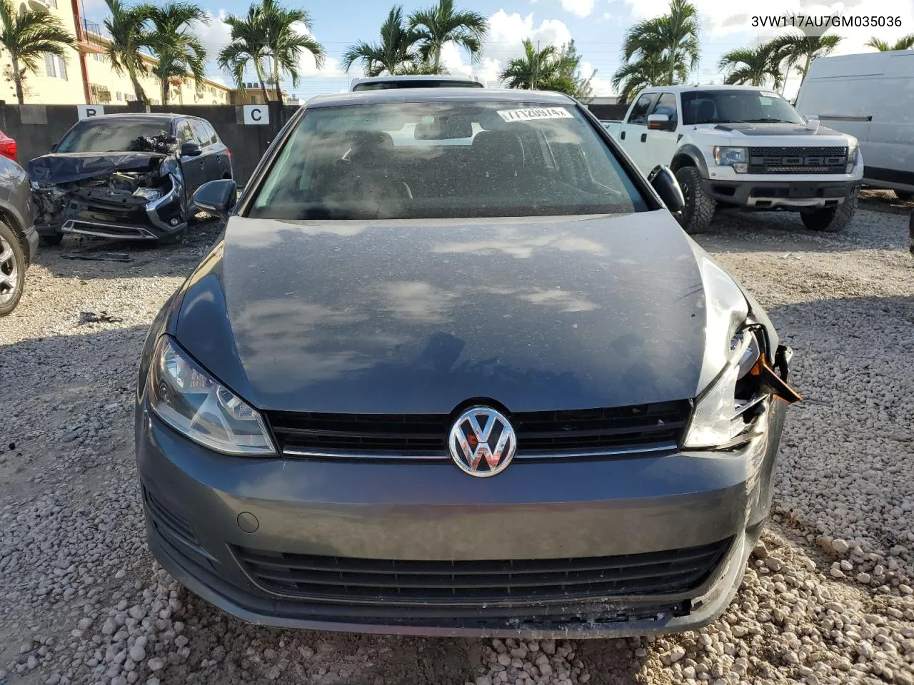 2016 Volkswagen Golf S VIN: 3VW117AU7GM035036 Lot: 77120974