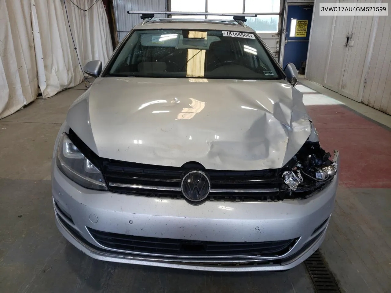 2016 Volkswagen Golf Sportwagen S VIN: 3VWC17AU4GM521599 Lot: 78148504