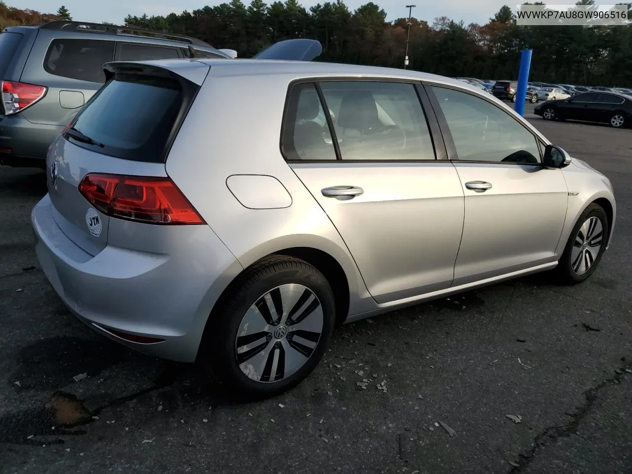 2016 Volkswagen E-Golf Se VIN: WVWKP7AU8GW906516 Lot: 78704914