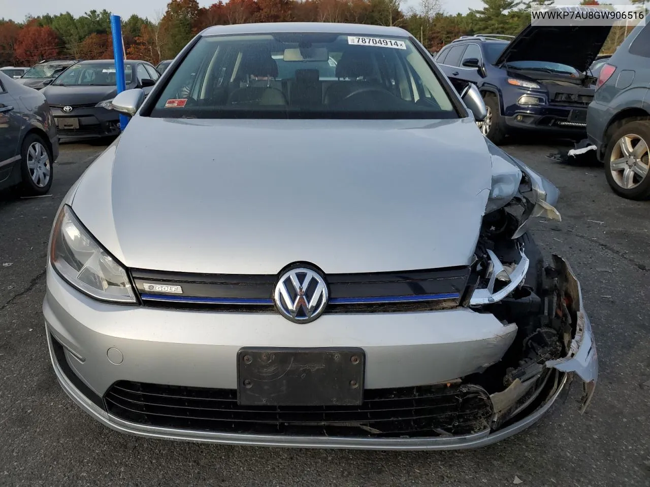 2016 Volkswagen E-Golf Se VIN: WVWKP7AU8GW906516 Lot: 78704914