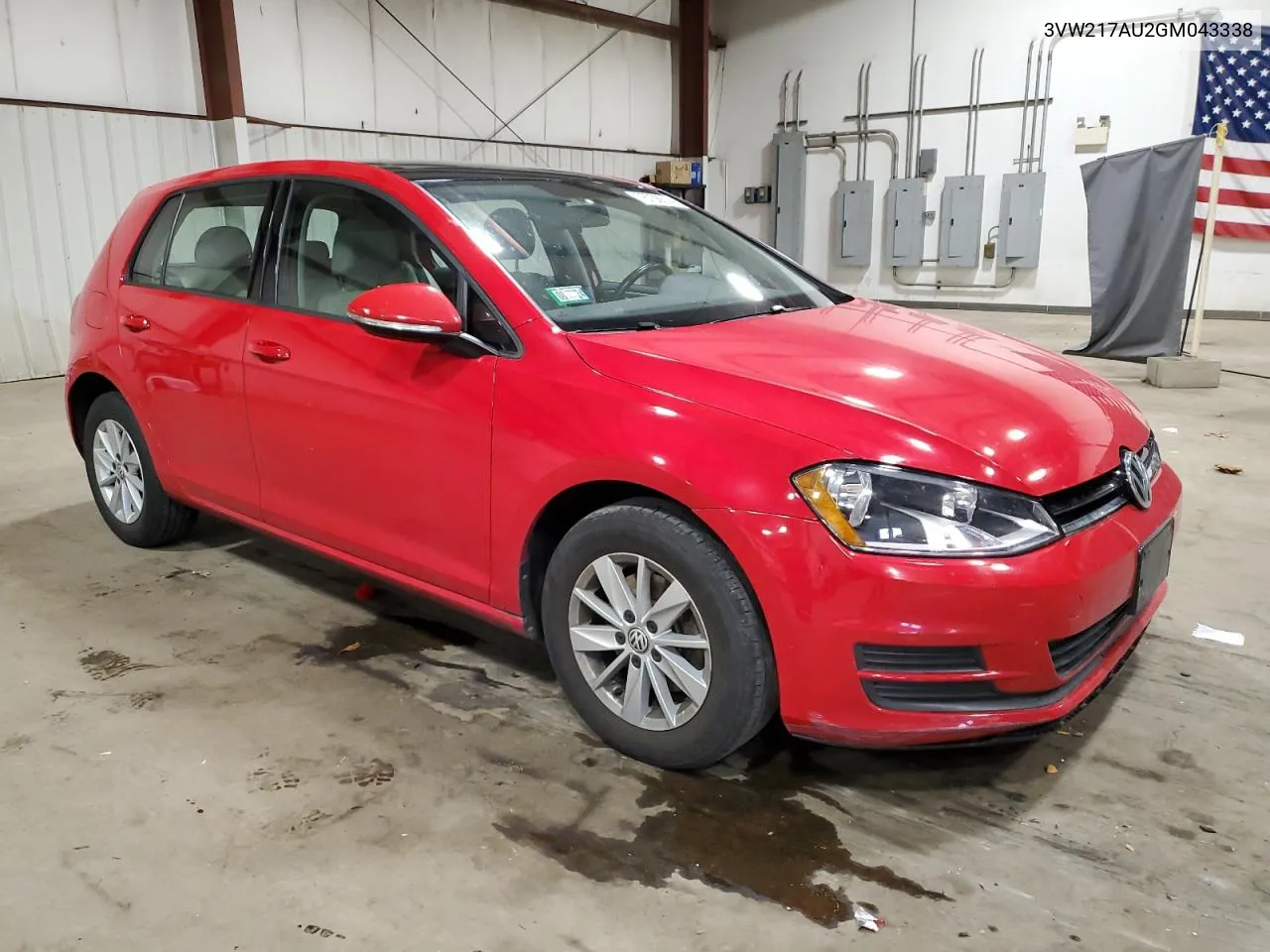 2016 Volkswagen Golf S/Se VIN: 3VW217AU2GM043338 Lot: 78738614