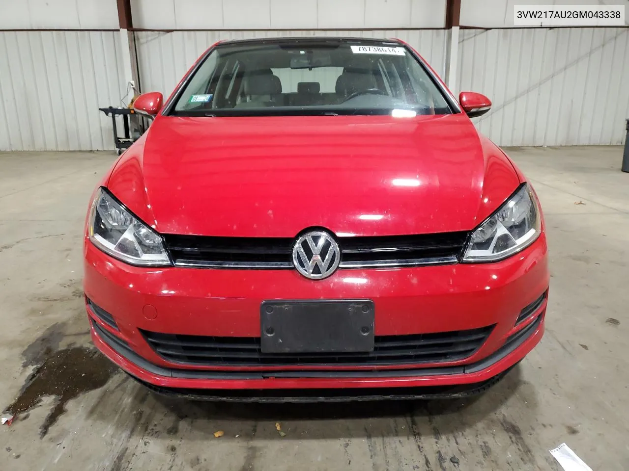 2016 Volkswagen Golf S/Se VIN: 3VW217AU2GM043338 Lot: 78738614