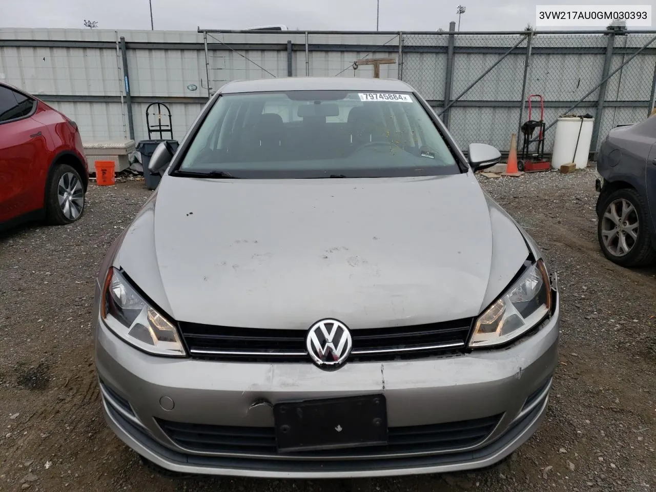 2016 Volkswagen Golf S/Se VIN: 3VW217AU0GM030393 Lot: 79745884