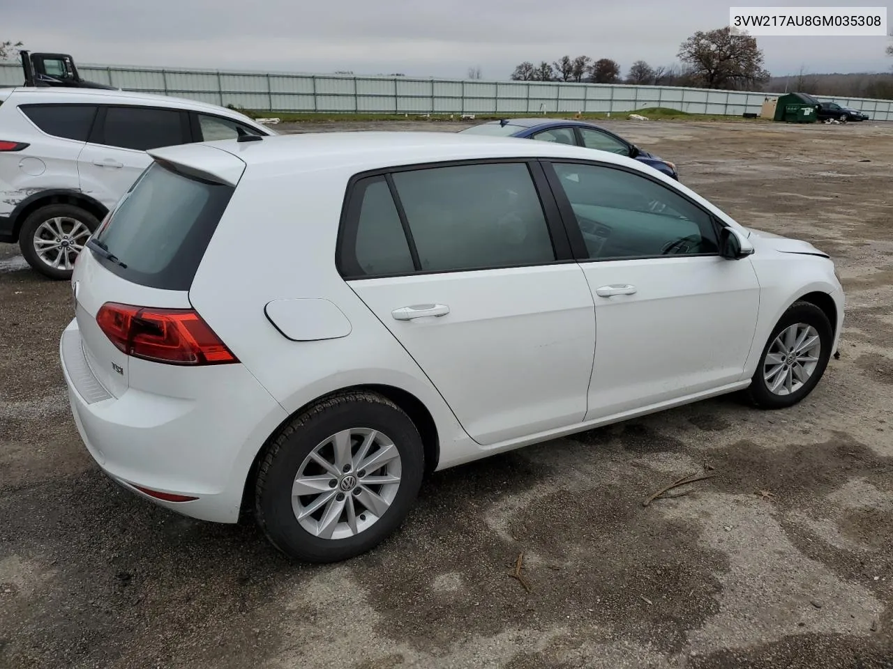 2016 Volkswagen Golf S/Se VIN: 3VW217AU8GM035308 Lot: 80832624