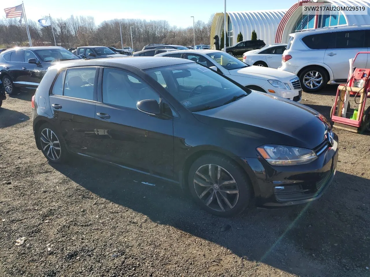 2016 Volkswagen Golf S/Se VIN: 3VW217AU2GM029519 Lot: 80852644