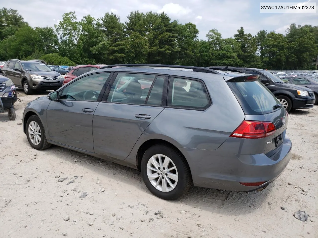 3VWC17AU1HM502378 2017 Volkswagen Golf Sportwagen S