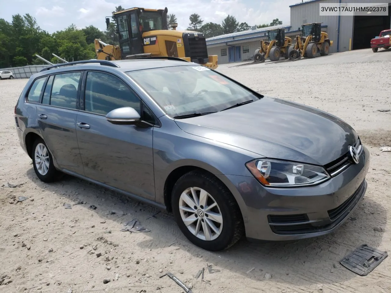 2017 Volkswagen Golf Sportwagen S VIN: 3VWC17AU1HM502378 Lot: 58490024