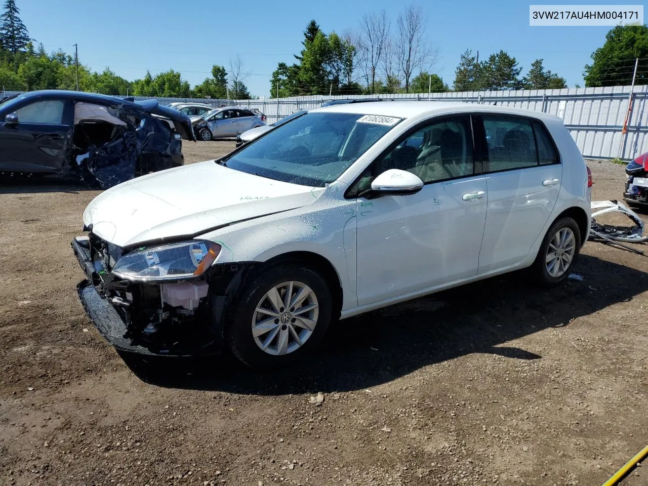 2017 Volkswagen Golf S VIN: 3VW217AU4HM004171 Lot: 61062884