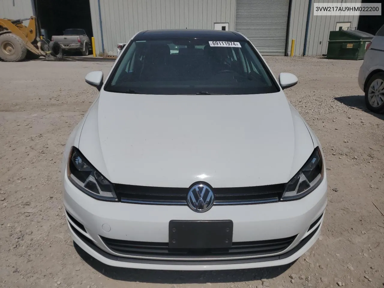 2017 Volkswagen Golf S VIN: 3VW217AU9HM022200 Lot: 69111974