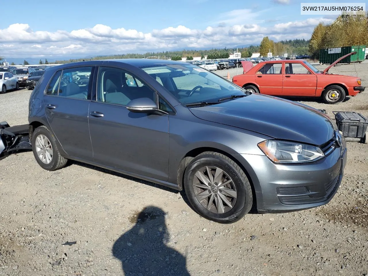 2017 Volkswagen Golf S VIN: 3VW217AU5HM076254 Lot: 71735674