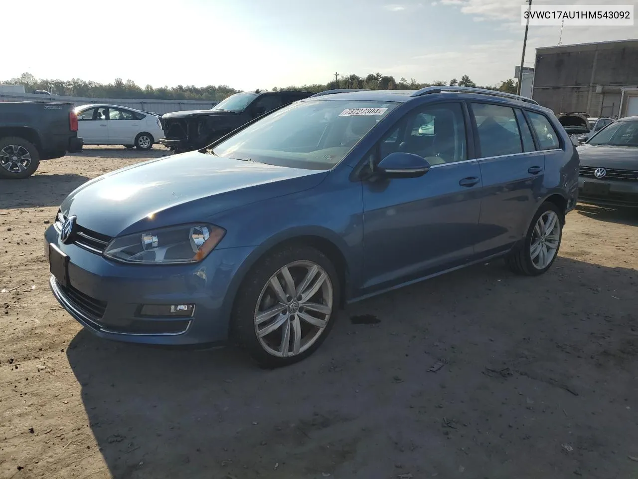 3VWC17AU1HM543092 2017 Volkswagen Golf Sportwagen S