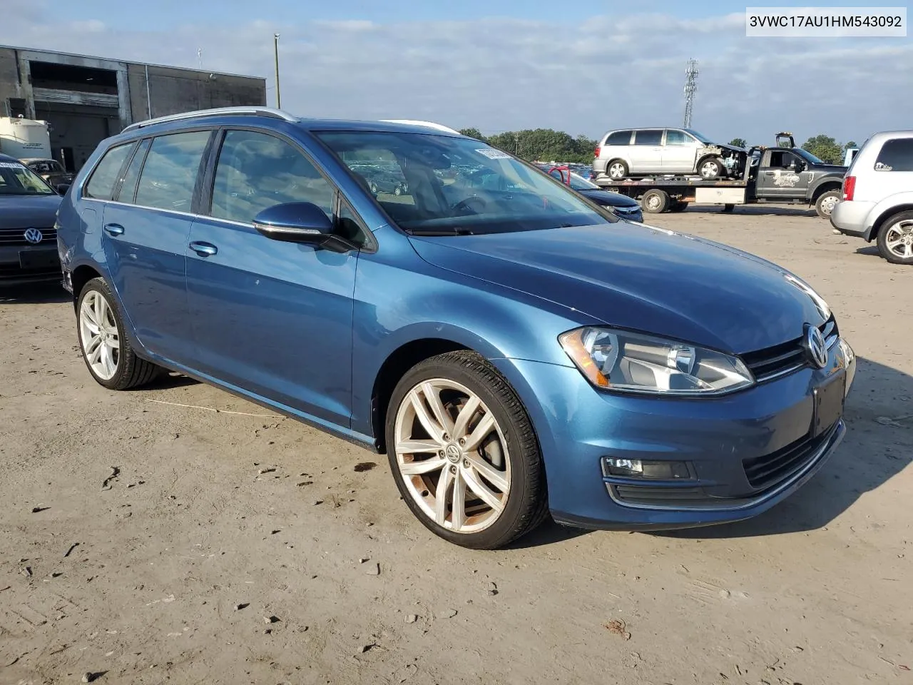 3VWC17AU1HM543092 2017 Volkswagen Golf Sportwagen S