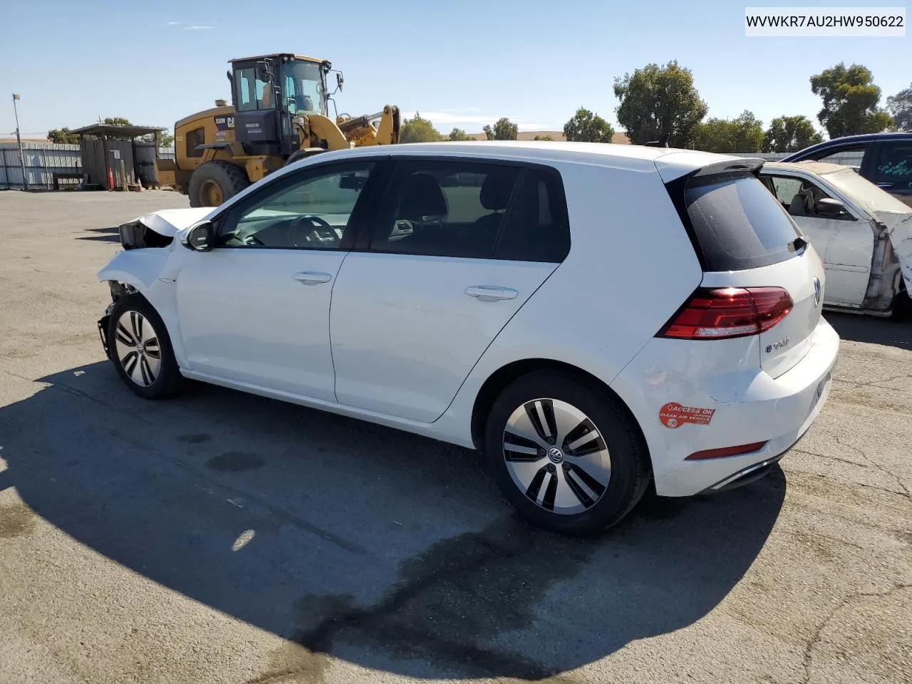 WVWKR7AU2HW950622 2017 Volkswagen E-Golf Se