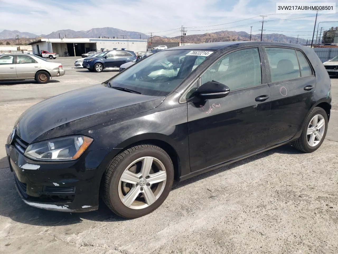 2017 Volkswagen Golf S VIN: 3VW217AU8HM008501 Lot: 76622214