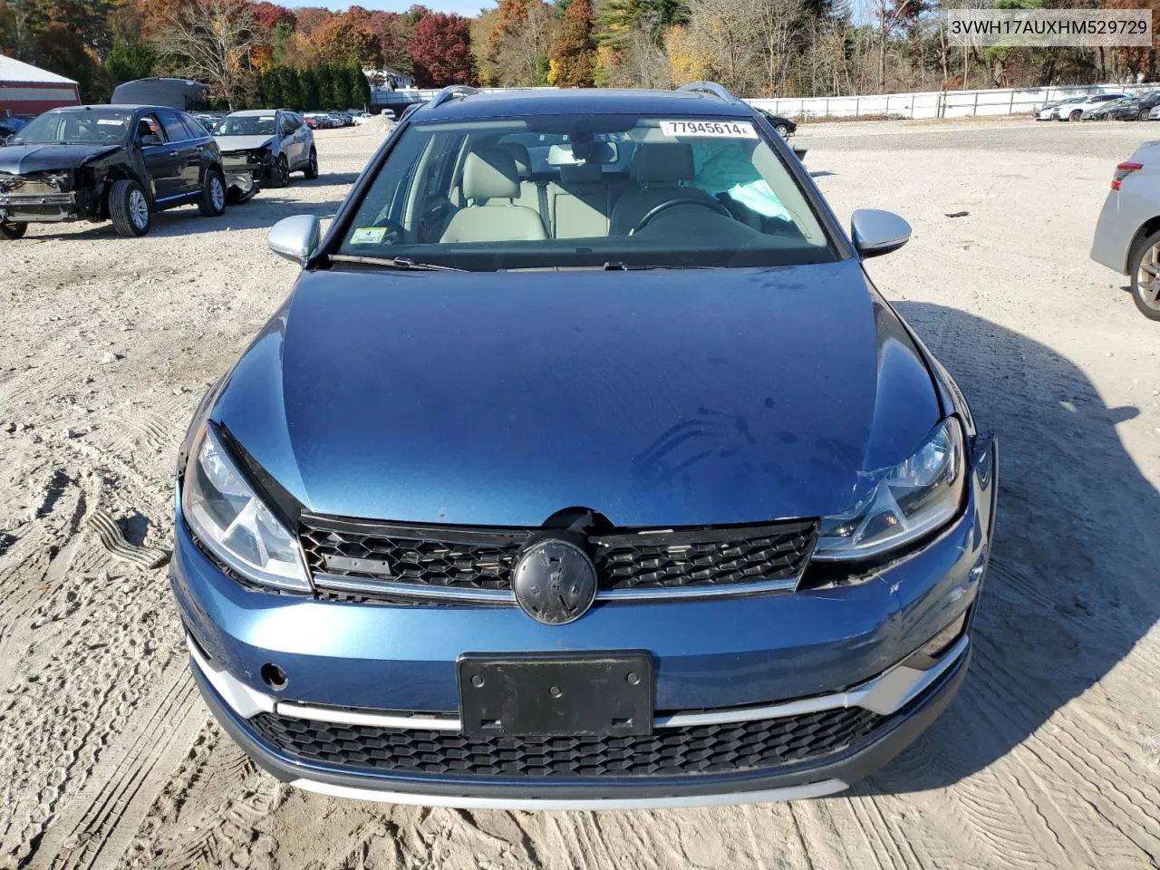 2017 Volkswagen Golf Alltrack S VIN: 3VWH17AUXHM529729 Lot: 77945614