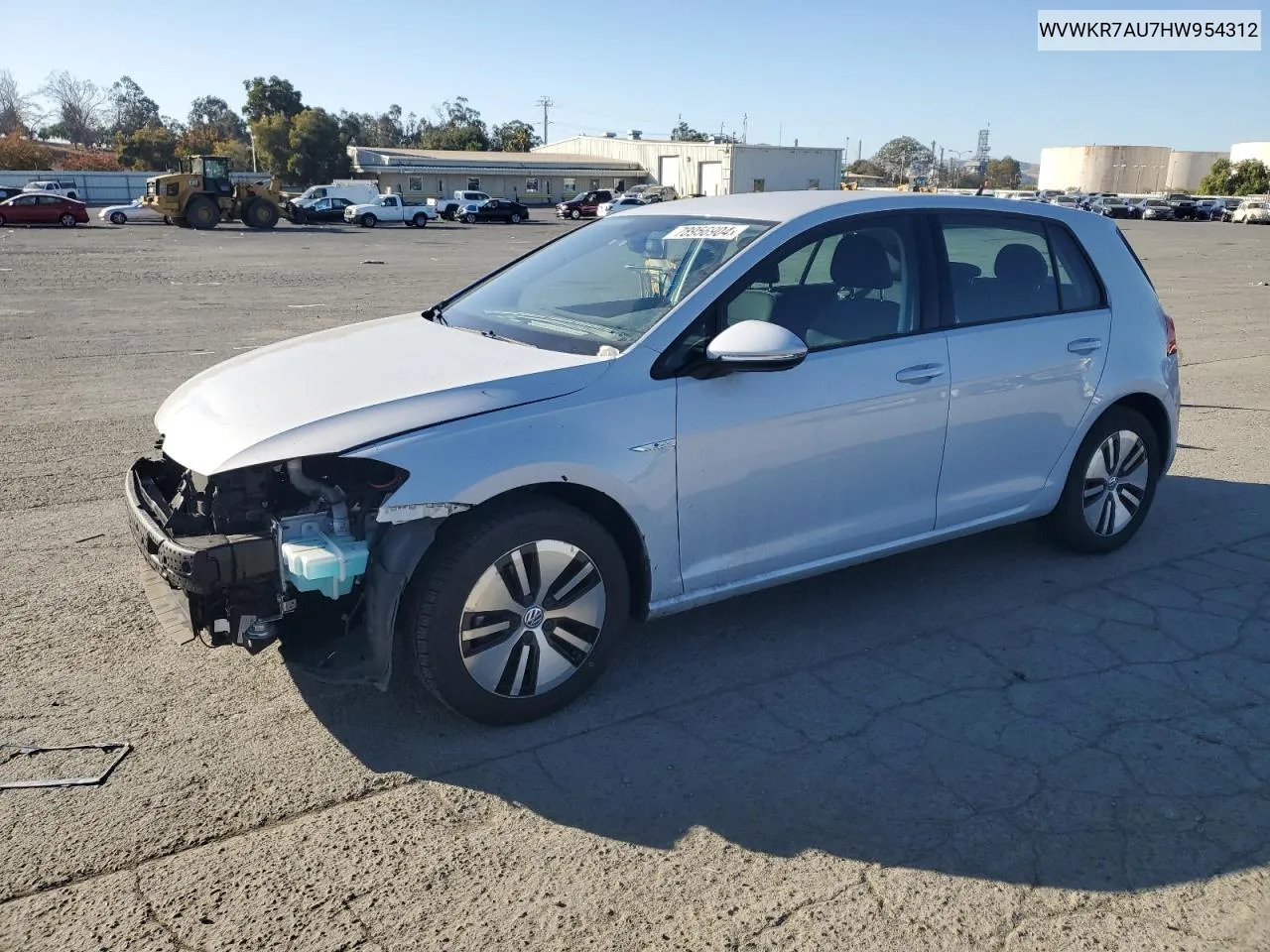 2017 Volkswagen E-Golf Se VIN: WVWKR7AU7HW954312 Lot: 78956904