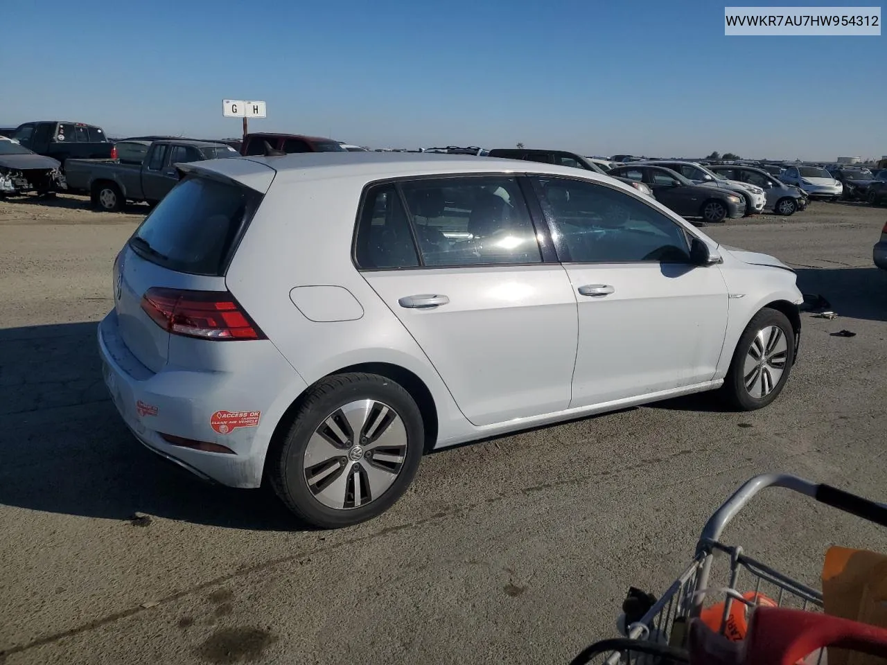 2017 Volkswagen E-Golf Se VIN: WVWKR7AU7HW954312 Lot: 78956904