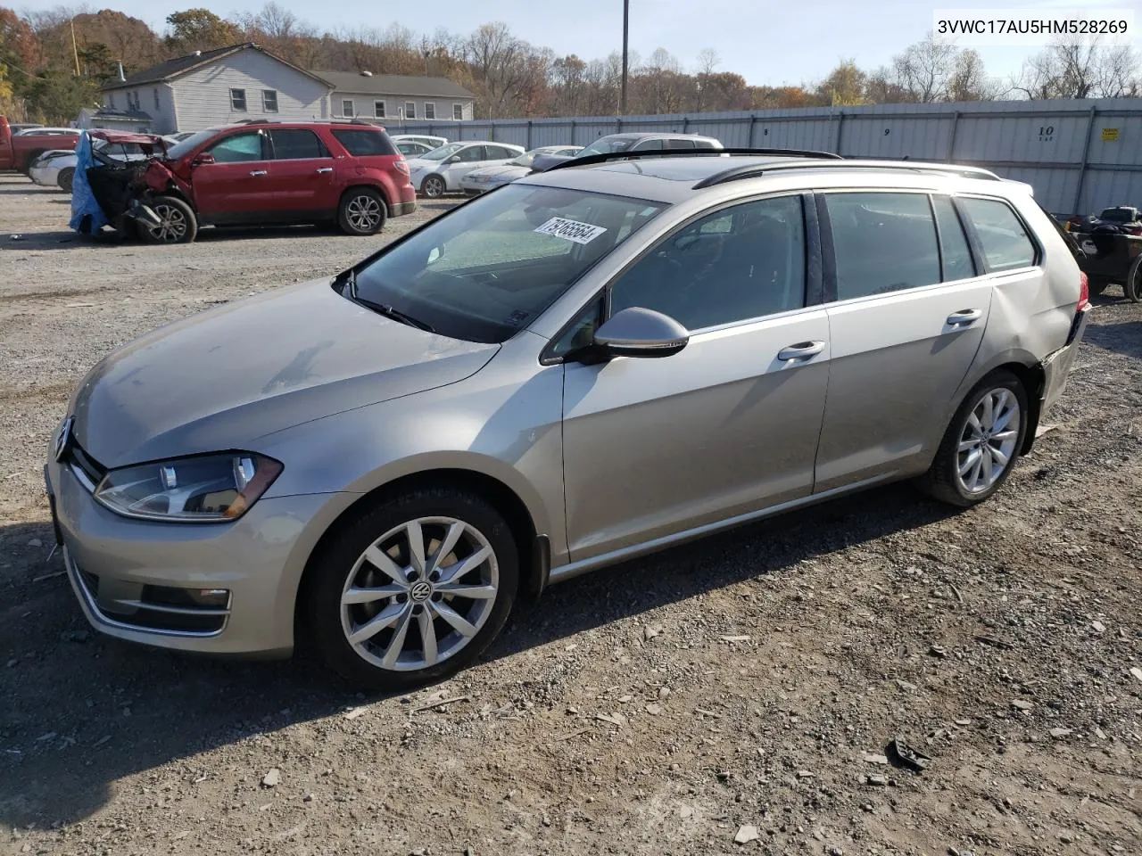 2017 Volkswagen Golf Sportwagen S VIN: 3VWC17AU5HM528269 Lot: 79165564