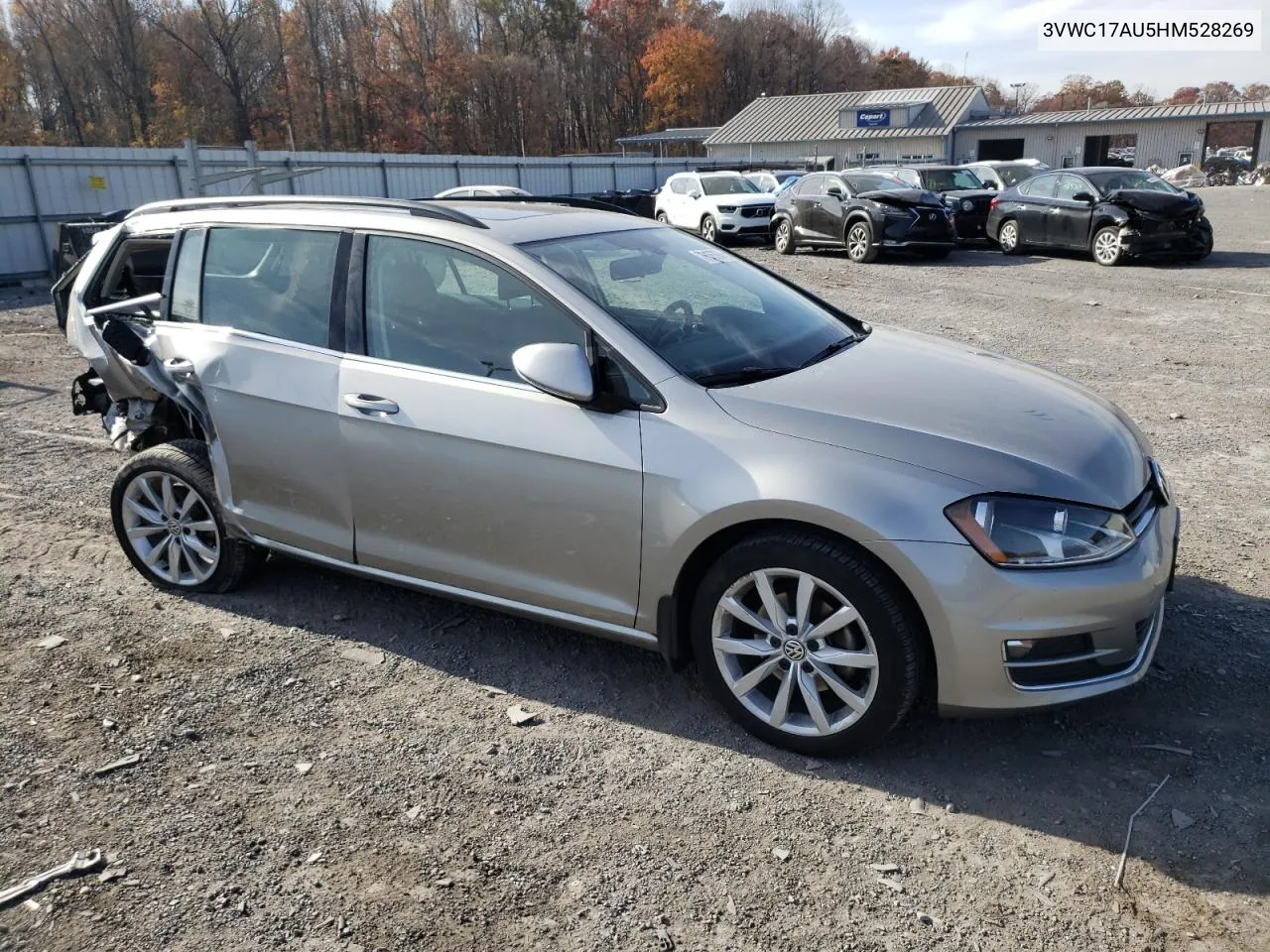 2017 Volkswagen Golf Sportwagen S VIN: 3VWC17AU5HM528269 Lot: 79165564